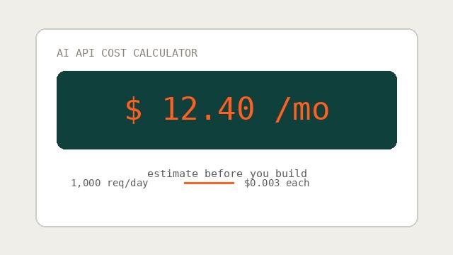 AI API Cost Calculator