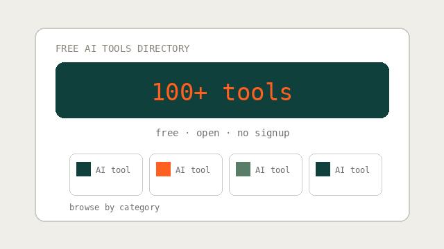 Free AI Tools Directory