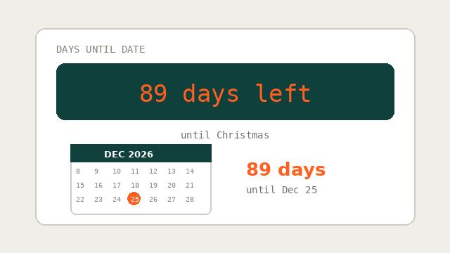 Days Until Date