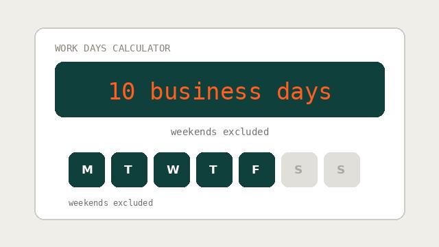Work Days Calculator
