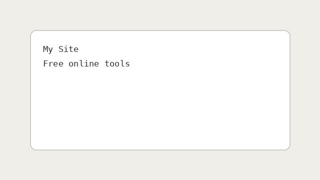 Meta Tag Generator — before
