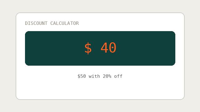 Discount Calculator