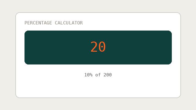 Percentage Calculator