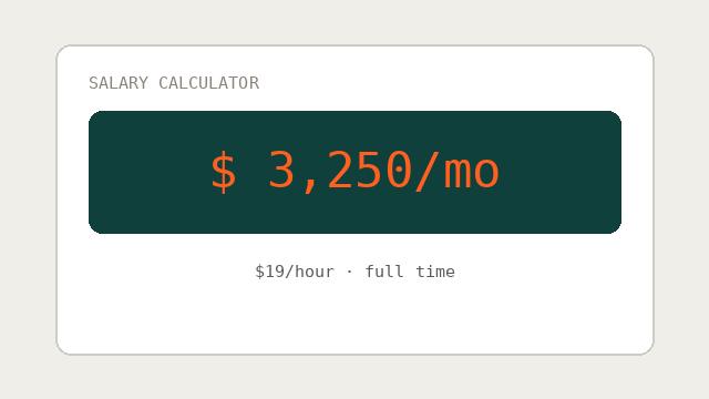 Salary / Hourly Wage Calculator