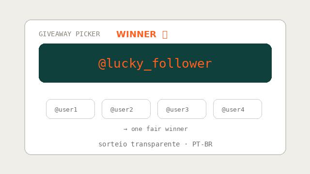 Giveaway Picker / Sorteador