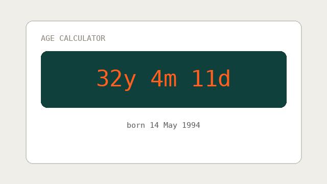 Age Calculator