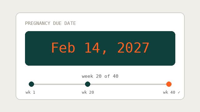 Pregnancy Due Date Calculator
