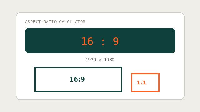 Aspect Ratio Calculator