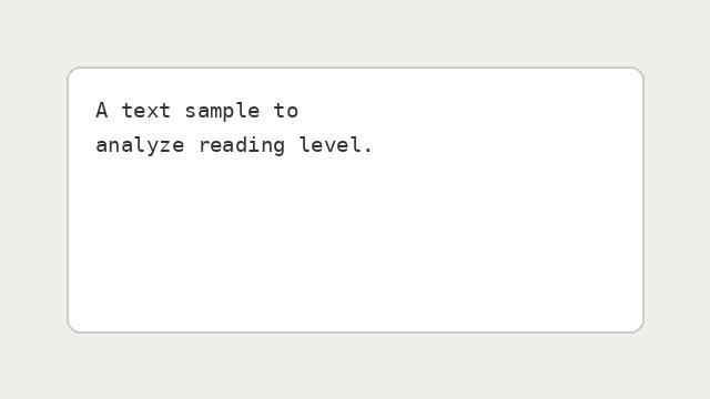 Readability Checker — before