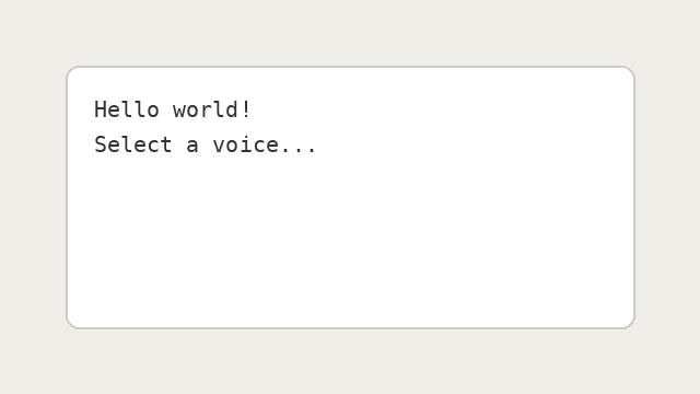 Text to Speech — before