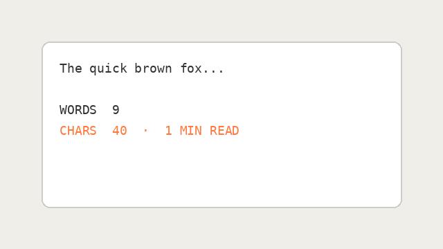 Word & Character Counter — after